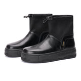 Load image into Gallery viewer, JOY&amp;MARIO Women&#39;s Action Leather and Fabric Slip-on Boots in Black-87717W