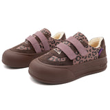 Women's Fur and Cow Suede Lace-up Leopards Sneakers-87980W