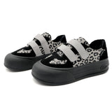 Women's Fur and Cow Suede Lace-up Leopards Sneakers-87980W