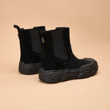 Load image into Gallery viewer, JOY&amp;MARIO Women&#39;s Cow Suede Slip-on Boots in Black-65581W