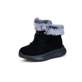 Load image into Gallery viewer, JOY&amp;MARIO Women&#39;s Cow Suede Slip-on Boots in Black-78582W