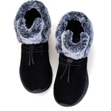 Load image into Gallery viewer, JOY&amp;MARIO Women&#39;s Cow Suede Slip-on Boots in Black-78582W