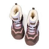 Women's Leather Slip-on Snow Boots-65950W