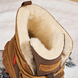 Women's Leather Slip-on Snow Boots-65950W