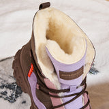 Women's Leather Slip-on Snow Boots-65950W