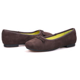 Women’s Lace-up Slip-on Leather Flat Shoes-79127W