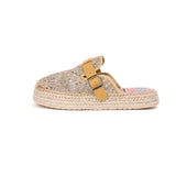 Load image into Gallery viewer, JOY&amp;MARIO Handmade Women’s Slip-On Espadrille Mesh Loafers Flats in Gold-05700W