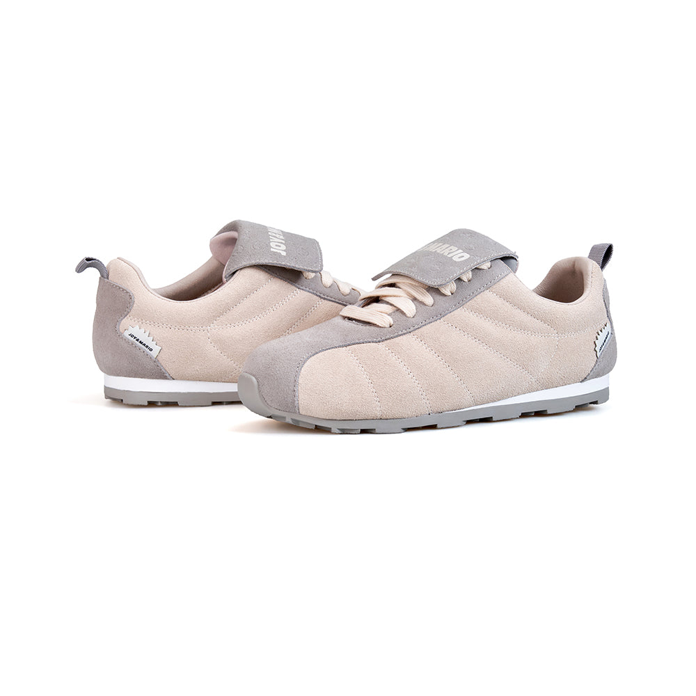 JOY&MARIO Women’s Lace-up Slip-on Cow Suede Ivory Sneaker-73132W