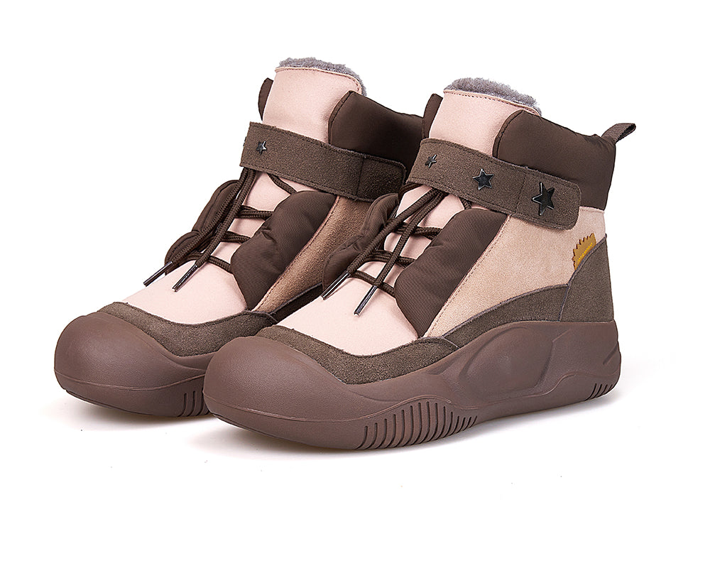 JOY&MARIO Women's Cow Suede Slip-on Boots in Sand-65937W