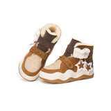 Load image into Gallery viewer, JOY&amp;MARIO Women&#39;s Cow Suede Snow Short Boots in Camel-87803W