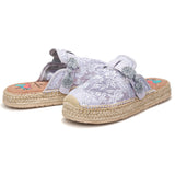 Handmade Women’s Slip-On Espadrille Mesh Sandels-05759W