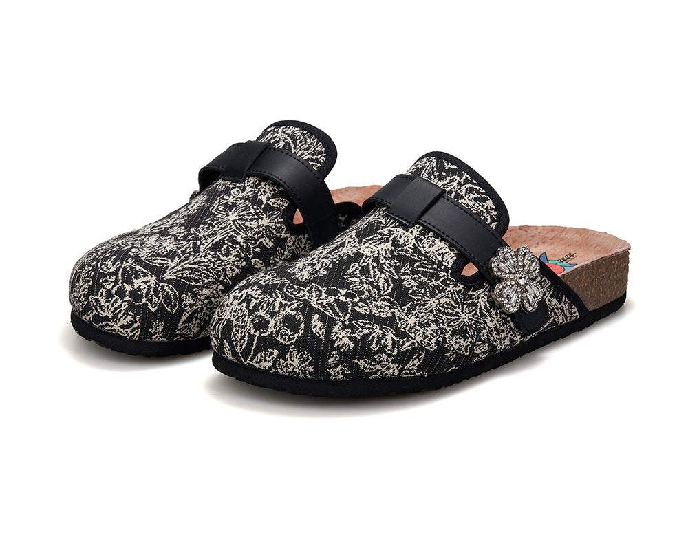 Women’s Slip-On Fabric Mule Birken Slippers Shoes-77235W