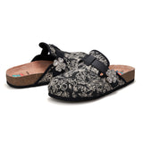 Load image into Gallery viewer, JOY&amp;MARIO Women’s Slip-On Fabric Birken Shoes in Black-77235W