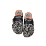 Load image into Gallery viewer, JOY&amp;MARIO Women’s Slip-On Fabric Birken Shoes in Black-77235W