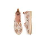Load image into Gallery viewer, JOY&amp;MARIO Handmade Women’s Slip-On Espadrille Mesh Loafers Flats in Apricot-05692W
