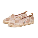 Load image into Gallery viewer, JOY&amp;MARIO Handmade Women’s Slip-On Espadrille Mesh Loafers Flats in Apricot-05692W