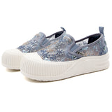 Load image into Gallery viewer, JOY&amp;MARIO Women’s Slip-On Seqins Mesh Platform in Blue-65875W