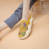 Joy&mario Women’s Slip-on Printed Mesh Platform Loafers Shoes-87936W