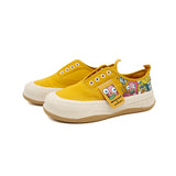 Women’s Slip-on Fabric Platform Loafers in Yellow-87729W