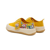 Women’s Slip-on Fabric Platform Loafers in Yellow-87729W