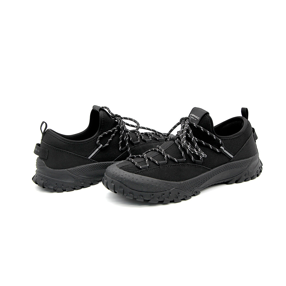 JOY&MARIO Casual Men's Weave Platform shoes in Black-65608M