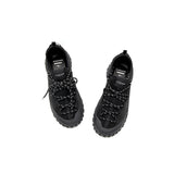 Load image into Gallery viewer, JOY&amp;MARIO Casual Men&#39;s Weave Platform shoes in Black-65608M