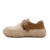 Load image into Gallery viewer, JOY&amp;MARIO Women’s Slip-on Cow Suede and Action Leather Loafers in Camel-65690W