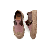 Load image into Gallery viewer, JOY&amp;MARIO Women’s Slip-on Cow Suede and Action Leather Loafers in Coffee-65690W