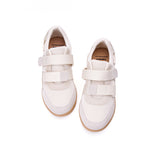 Load image into Gallery viewer, JOY&amp;MARIO Women’s Velcro Action Leather and Mesh Loafers in Ivory-87651W