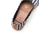 Load image into Gallery viewer, JOY&amp;MARIO Handmade Women’s Slip-On Espadrille Stripe Flats in Apricot-05325W JOYANDMARIO