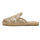 Handmade Women’s Espadrille Slip-On Sequins Slipper Shoes-05105W