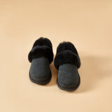Load image into Gallery viewer, JOY&amp;MARIO Women&#39;s Cow Suede Comfortable Short Snow Boots 69067W Black