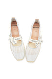 Load image into Gallery viewer, JOY&amp;MARIO Handmade Women’s Slip-On Espadrille Mesh Loafers Flats Shoes 05023W Silver