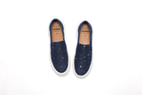 Load image into Gallery viewer, JOY&amp;MARIO Women’s Slip-On Canvas Loafers in Navy-83305W
