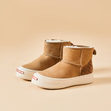Load image into Gallery viewer, JOY&amp;MARIO Women&#39;s Cow Suede Snow Short Boots in Camel-87272W