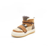 Load image into Gallery viewer, JOY&amp;MARIO Women&#39;s Cow Suede Snow Short Boots in Camel-87307W