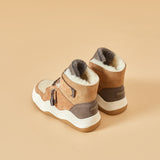 Load image into Gallery viewer, JOY&amp;MARIO Women&#39;s Cow Suede Snow Short Boots in Camel-87308W