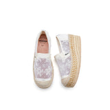 Load image into Gallery viewer, JOY&amp;MARIO Handmade Women’s Slip-On Espadrille Mesh Loafers Wedges Shoes 86178W Beige