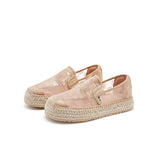 Load image into Gallery viewer, JOY&amp;MARIO Handmade Women’s Slip-On Espadrille Mesh Loafers Flats in Apricot-05382W