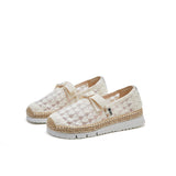 Load image into Gallery viewer, JOY&amp;MARIO Handmade Women’s Slip-On Espadrille Mesh Loafers in White-57371W