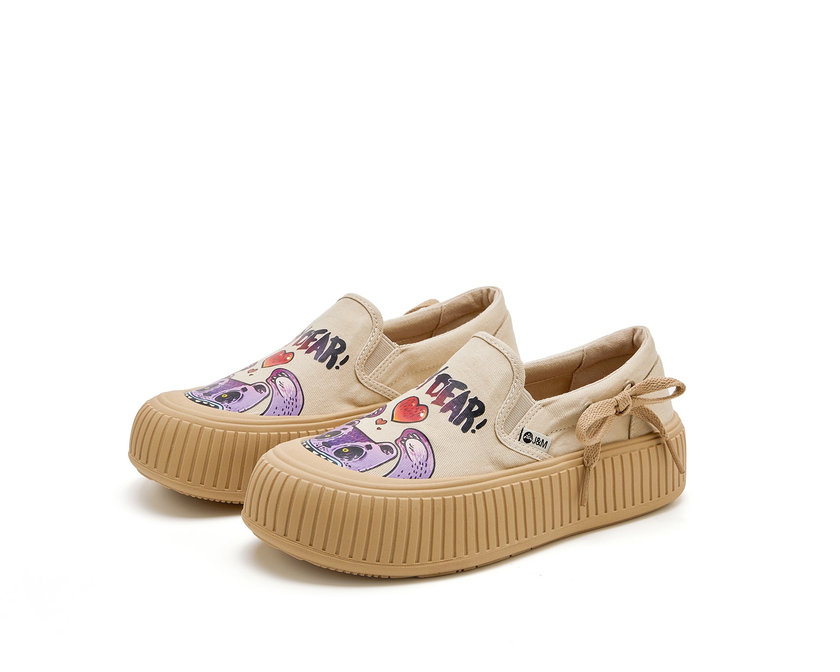 JOY&MARIO Women’s Slip-On Fabric Loafers in Yellow-65281W