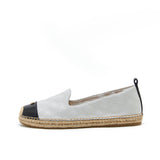 Load image into Gallery viewer, JOY&amp;MARIO Handmade Women’s Slip-On Espadrille Action Leather Flats in Beige-05323W