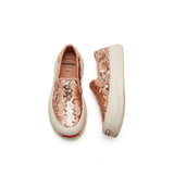 Load image into Gallery viewer, JOY&amp;MARIO Women’s Slip-On  Sequins Mesh Platform in Apricot-87290W