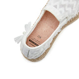 Load image into Gallery viewer, JOY&amp;MARIO Handmade Women’s Slip-On Espadrille Mesh Loafers Flats Shoes 05357W Beige