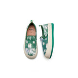 Load image into Gallery viewer, JOY&amp;MARIO Women’s Slip-On  Fabric Loafers Comfortable Platform Shoes 87296W Green