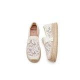 Joy&mario Handmade Women’s Slip-On Espadrille Mesh Shoes in Beige-05352W