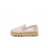 Load image into Gallery viewer, JOY&amp;MARIO Handmade Women’s Slip-On Espadrille Mesh Loafers Platform Shoes 52112W Pink