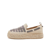 Load image into Gallery viewer, JOY&amp;MARIO Handmade Women’s Slip-On Espadrille Fabri Loafers Flats Shoes 05379W Apricot