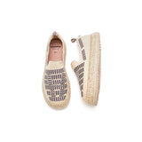 Load image into Gallery viewer, JOY&amp;MARIO Handmade Women’s Slip-On Espadrille Fabri Loafers in Apricot-05379W