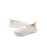 Load image into Gallery viewer, JOY&amp;MARIO Women’s Slip-On  Mesh Loafers in White-78381W